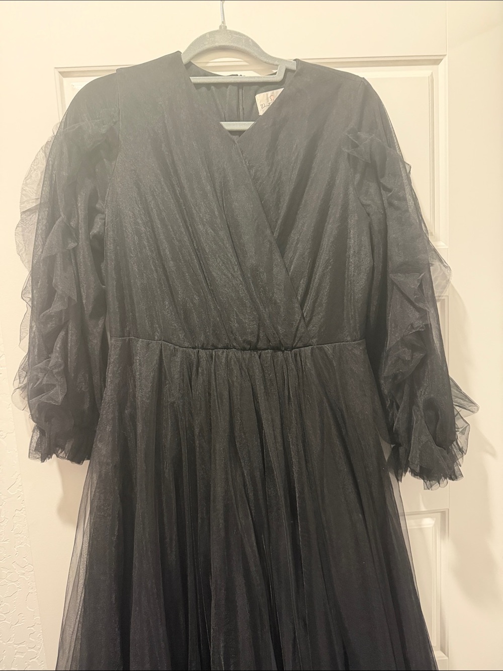 Dainty Jewells Black Layered Tulle Formal Dress